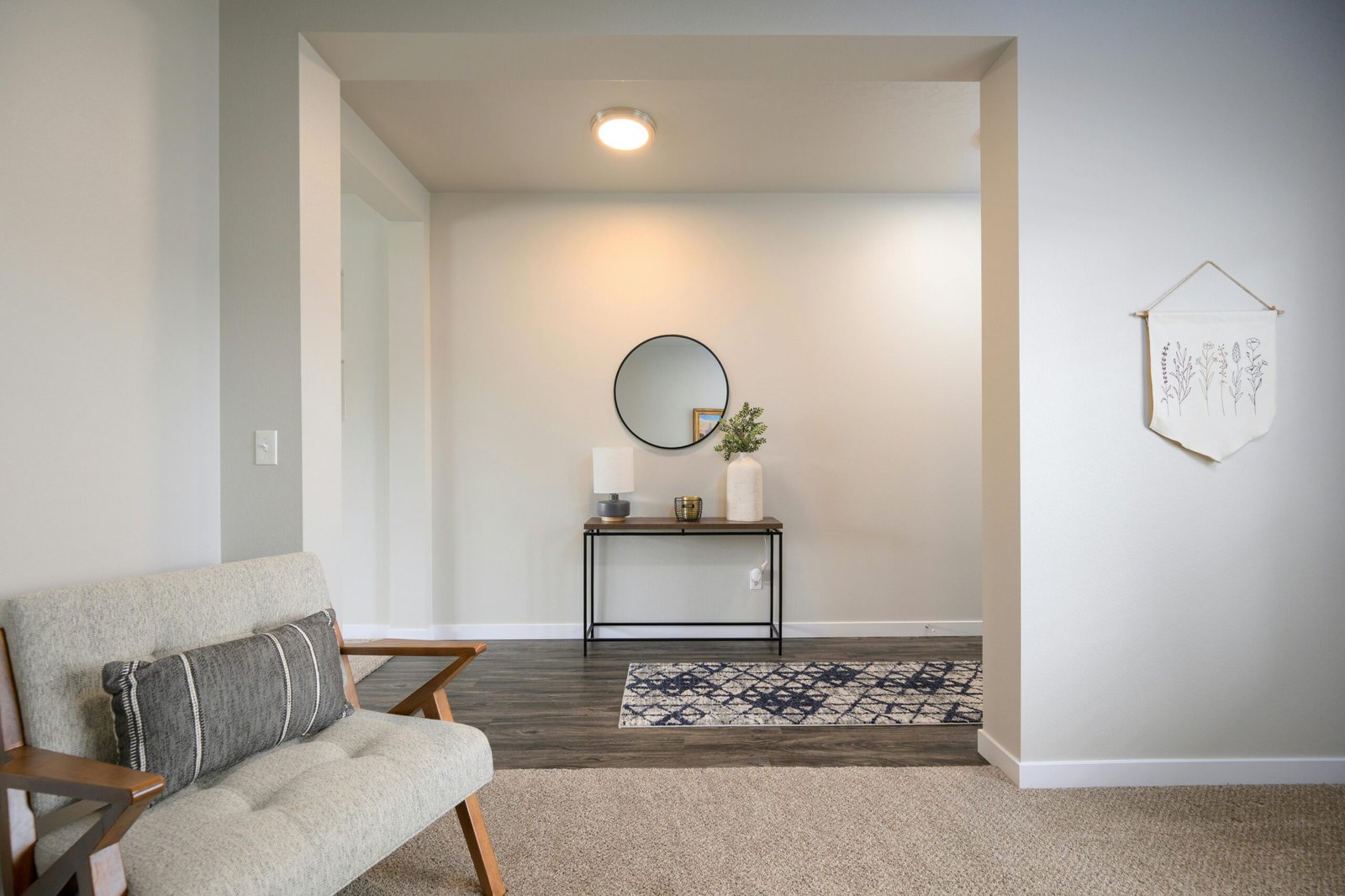 Spotless apartment living space showcasing hygienic and organized interior from apartment cleaning.